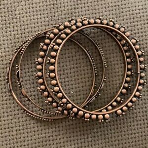 SET OF 4 VINTAGE BRASS BRACELETS
